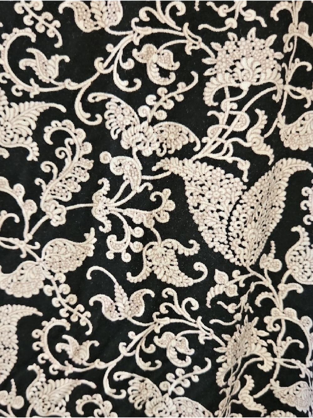 Larry Levine Black and White Cowl Neck 3/4 Sleeve Top XL - Picture 6 of 9